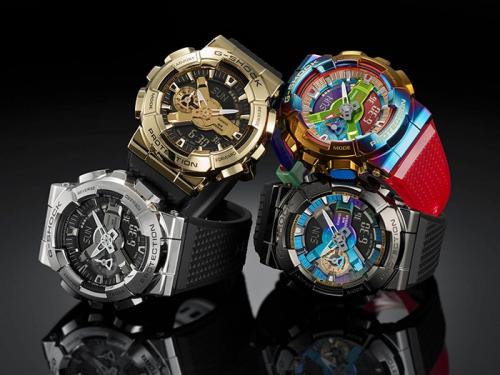Серия часов G-SHOCK с накладкой из стали на корпусе представлена: GM-110-1AER, GM-110G-1A9ER, GM-110RB-2AER, GM-110B-1A.