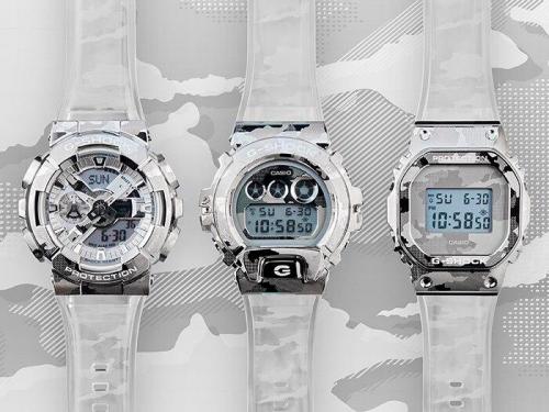 Серия часов G-SHOCK «Skeleton Camouflage Metal» представлена 3 моделями: GM-110SCM-1A, GM-5600SCM-1 и GM-6900SCM-1.