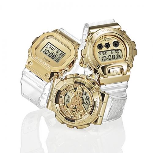 Серия часов CASIO G-SHOCK «GOLD INGOT» представлена тремя моделями: GM-5600SG-9ER, GM-110SG-9AER, GM-6900SG-9ER.