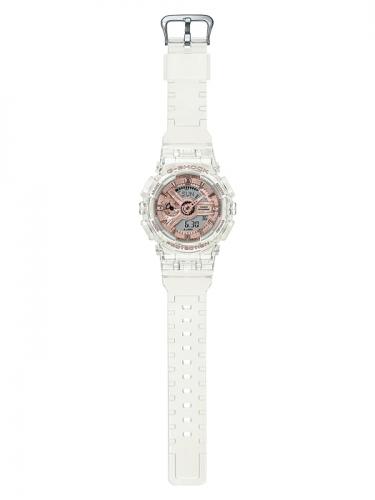 Часы G-SHOCK GMA-S110SR-7AER (S Series) обладают небольшим размером корпуса и трендовой расцветкой: прозрачно-розовой.