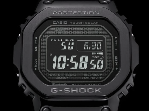 Инверсный STN дисплей часов G-SHOCK GMW-B5000GD-1ER получил полностью автоматическую подсветку Super Illuminator.