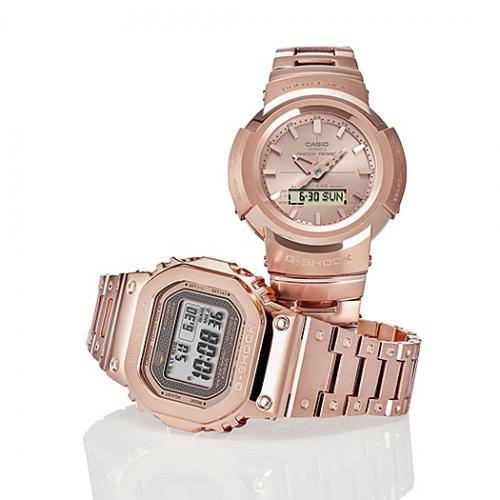 Серия часов G-SHOCK «Rose Gold Ingot» дополнена двумя моделями в цвете rose gold: GMW-B5000GD-4ER, AWM-500GD-4A.