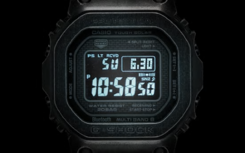 Инверсный STN дисплей часов G-SHOCK GMW-B5000V-1ER получил полностью автоматическую подсветку Super Illuminator.