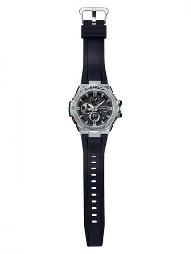 Ударопрочные часы G-SHOCK GST-B100-1AER - первая полностью аналоговая модель серии G-STEEL с доп. циферблатом World Time.