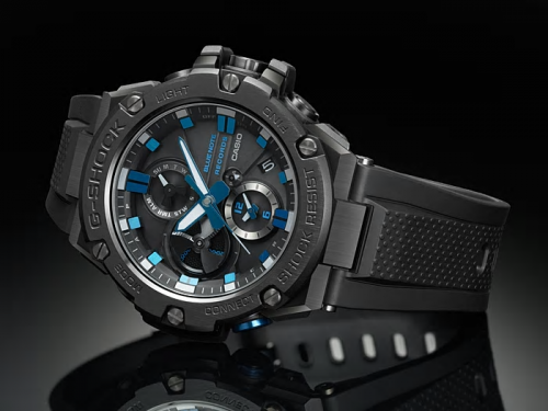 Часы CASIO G-SHOCK GST-B100BNR-1AER имеют многослойную структуру защиты корпуса с повышенной ударопрочностью.