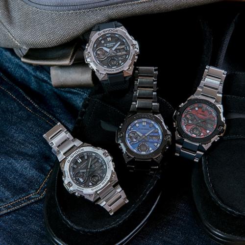 Серия тонких часов G-SHOCK G-steel GST-B400 представлена: GST-B400D-1AER, GST-B400-1AER, GST-B400BD-1A2, GST-B400AD-1A4.