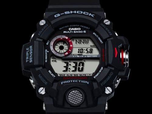 В режиме «Компас» часы CASIO G-SHOCK GW-9400-1ER указывают направление на северный магнитный полюс.