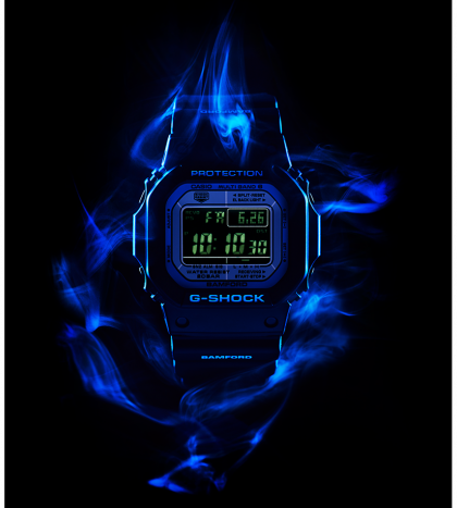Часы CASIO G-SHOCK GW-M5610BWD20-1ER получили оформление в цвете «морской волны» - фирменный стиль «Bamford».