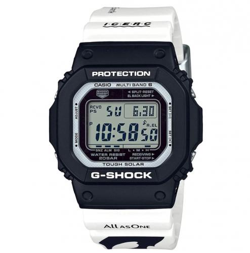 Лимитированные квадратные ударопрочные часы CASIO G-SHOCK GW-M5610K-1JR «Love The Sea And The Earth 2020» черно-белые.