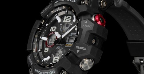 Крупный герметичный корпус эффективно защищает механизм часов G-SHOCK GWG-100-1A8ER MUDMASTER от пыли и грязи.