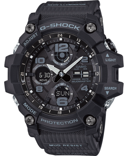 Противоударные мужские часы CASIO G-SHOCK GWG-100-1AER черные, Ana-Digi, солнечная батарейка, грязеустойчивые.