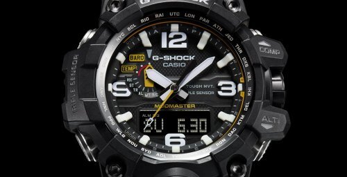 Часы G-SHOCK GWG-1000-1A3ER MUDMASTER оснащены аналогово-цифровым гибридным дисплеем с инверсной индикацией.