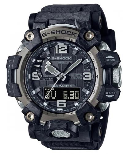 Грязеустойчивые ударопрочные часы из «кованого» карбона CASIO G-SHOCK GWG-2000-1A1ER Mudmaster Grey, Triple Sensor.
