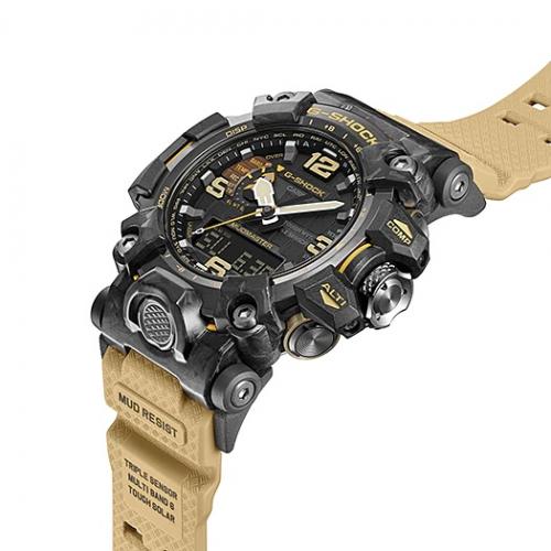 Сферическое сапфировое стекло часов G-SHOCK GWG-2000-1A5ER обладает высокой прочностью и устойчивостью к царапинам. 