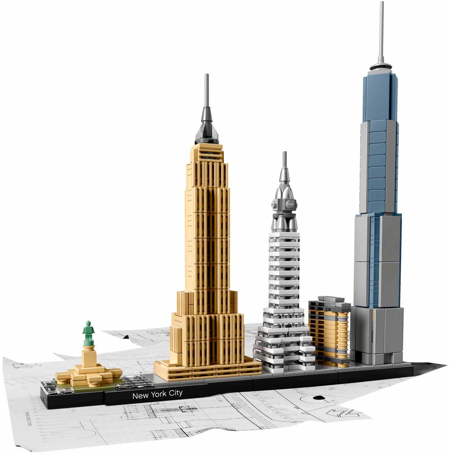 Конструктор LEGO® Architecture Нью-Йорк (21028) Skylines для взрослых 12+, 598 элементов, 2016 год.