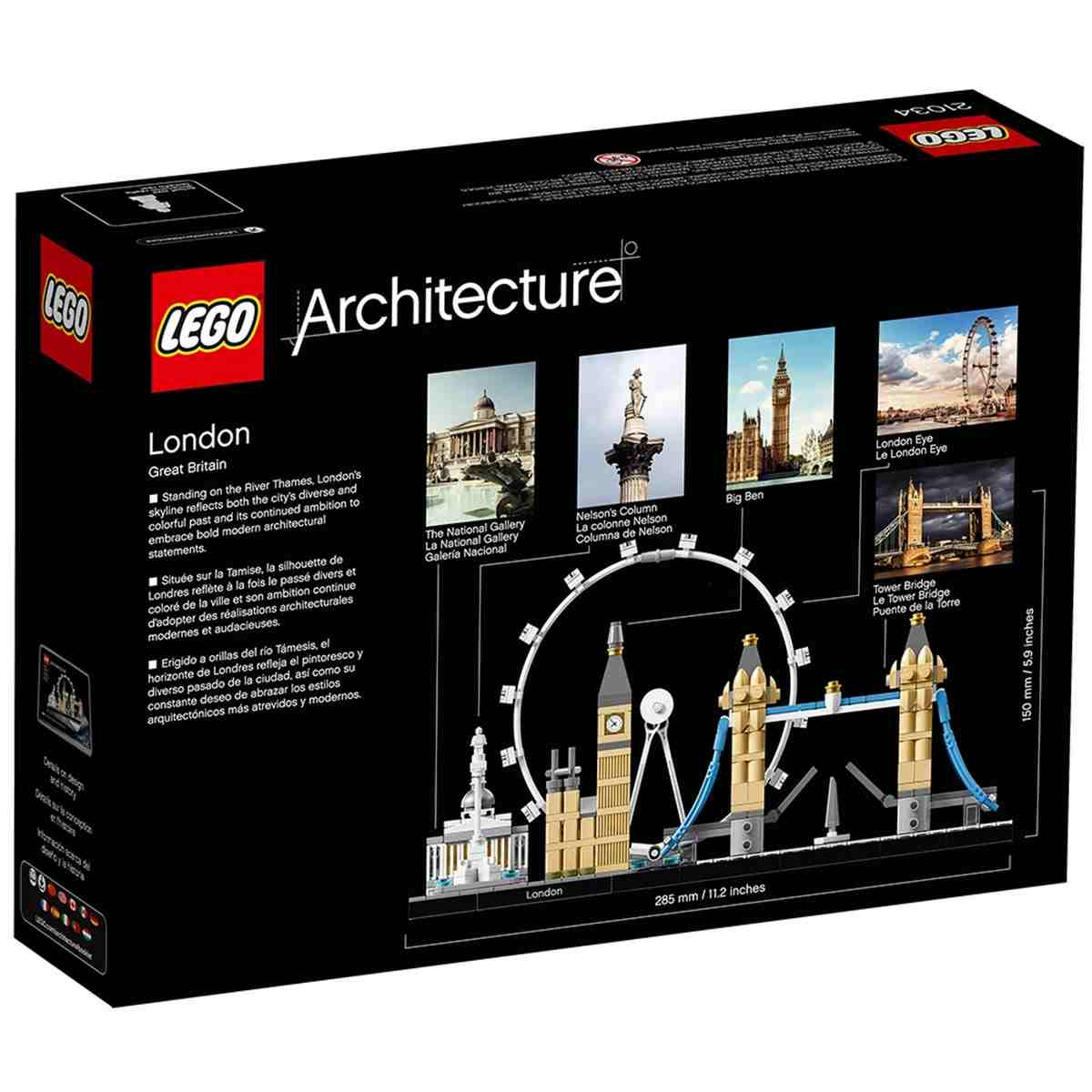 Конструктор LEGO® Architecture Лондон (21034) совместим со всеми наборами LEGO для творческого строительства.