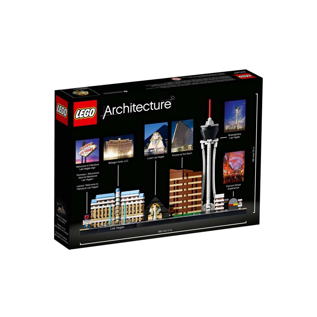 Модель LEGO® Architecture Лас-Вегас (21047) Skylines разработана для тех, кто интересуется путешествиями, архитектурной культурой, историей и дизайном.