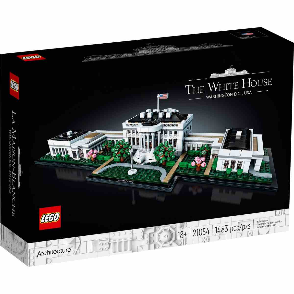 Отдохните от повседневных забот и снимите стресс, конструируя LEGO® Architecture Белый дом (21054), который станет стильным украшением вашего дома или офиса.