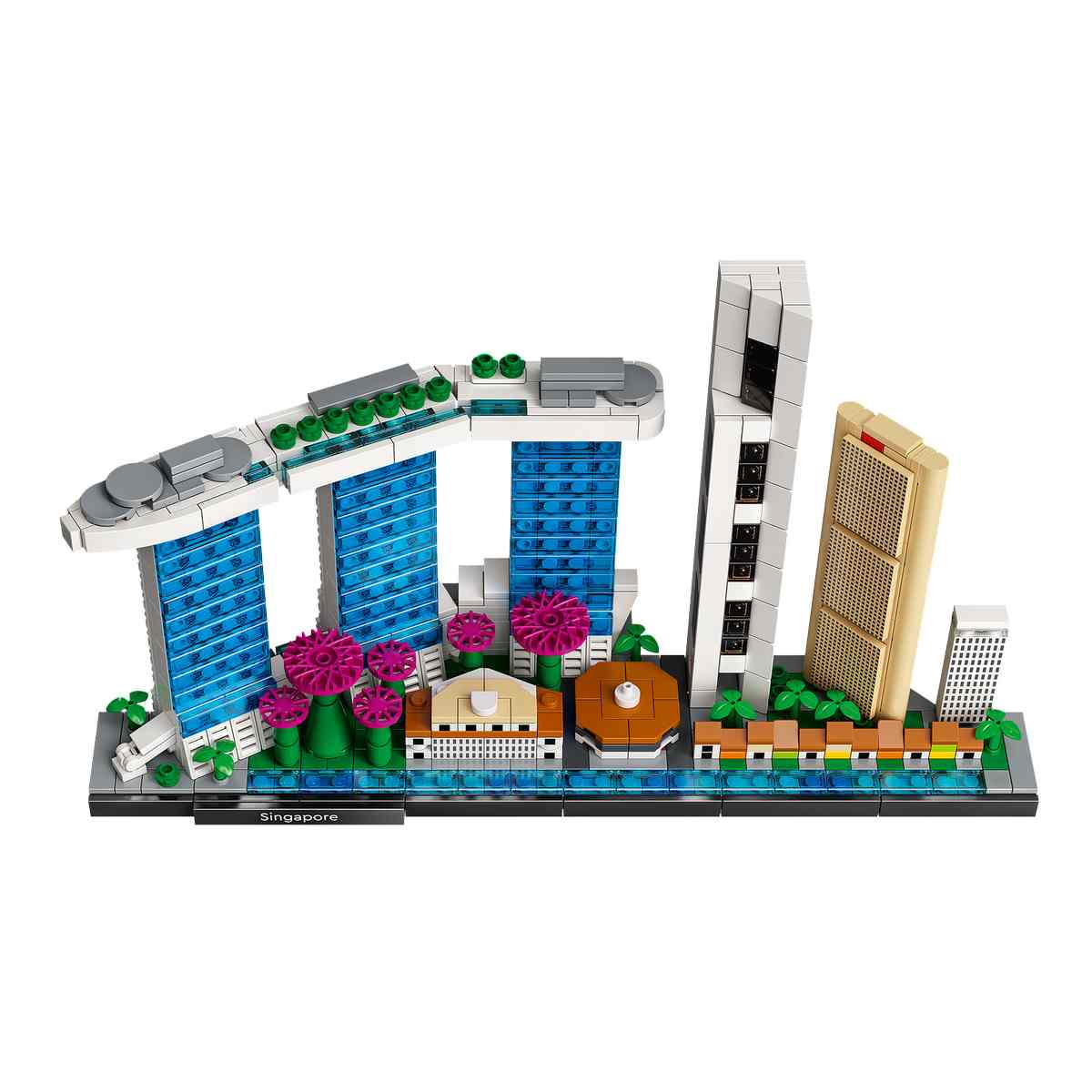 Эта детализированная модель LEGO® Architecture Сингапур (21057) шириной более 28 см станет прекрасным подарком для любителей путешествий.