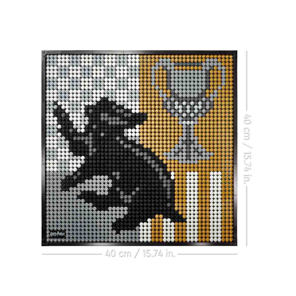 Сконструируйте герб факультета Хогвартса - Пуффендуй с набором LEGO® Art Harry Potter™ Hogwarts™ Crests (31201).