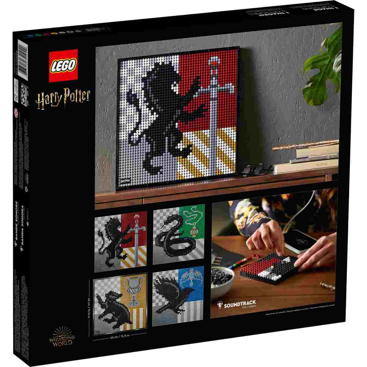 LEGO® Art Harry Potter™ Hogwarts™ Crests (31201) позволит собрать 1 из 4 гербов Хогвартса и расслабиться, сбежав в сказочный мир.