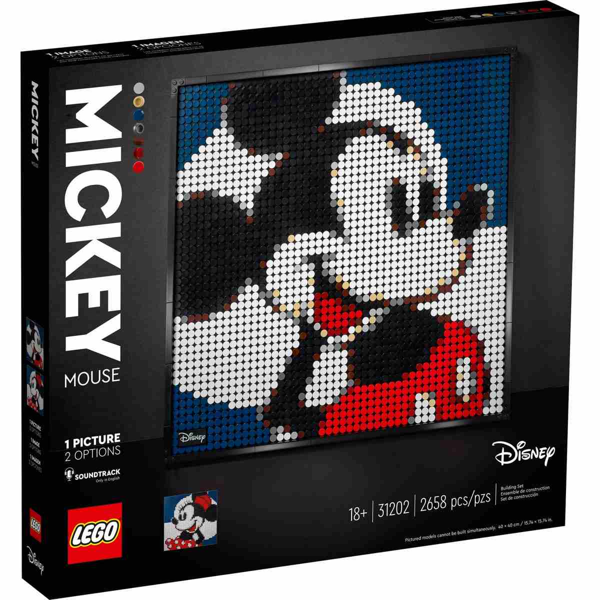 Если вам нравятся классические персонажи Disney, то набор LEGO® Art Disney's Mickey Mouse (31202) идеально вам подойдет.