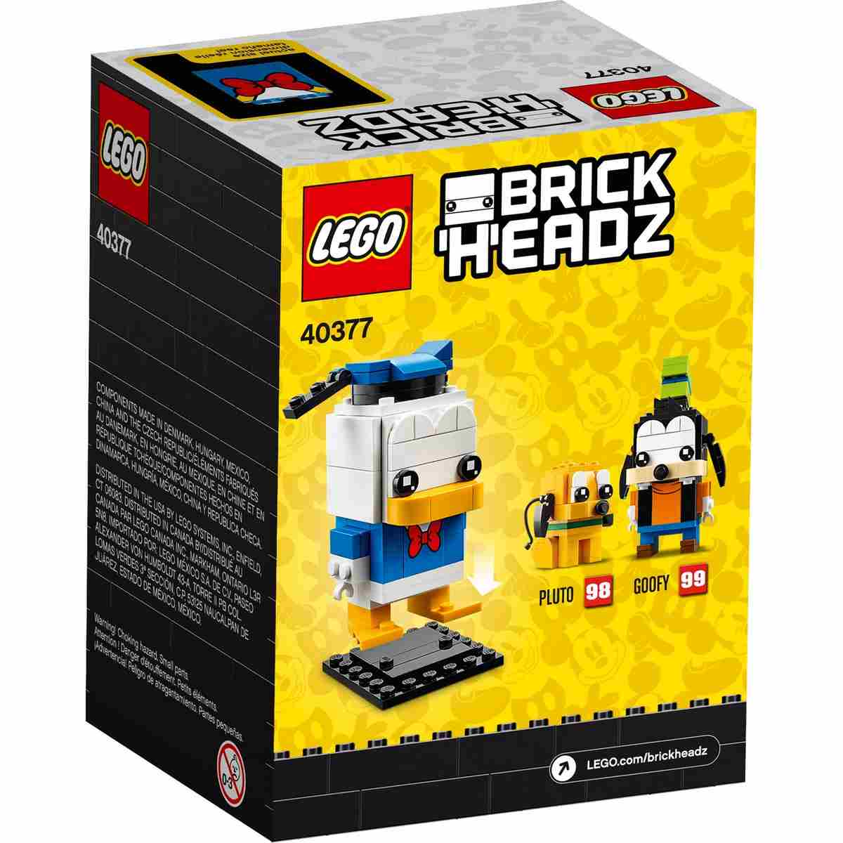 В набор LEGO 40377 входит прочная опорная пластина для удобства демонстрации отдельно или в группе с другими моделями BrickHeadz.
