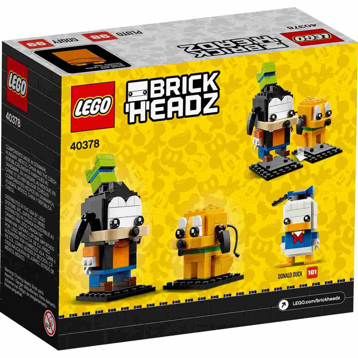 В набор LEGO 40378 входит прочная опорная пластина для удобства демонстрации по отдельности или в группе с другими моделями BrickHeadz.