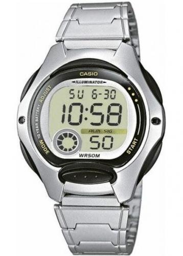Женские электронные часы CASIO LW-200D-1AVEF черные на браслете, 10-летняя батарейка, секундомер, подсветка, wr50m.