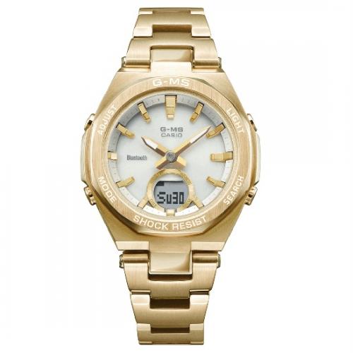 Женские фэшн часы MSG-B100DG-9AER серии MSG-B100 - самые тонкие G-MS (2021 г.) и первая модель с технологией Bluetooth.