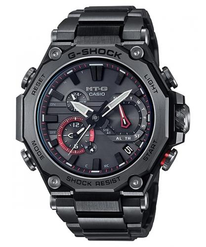 Премиальные аналоговые ударопрочные часы CASIO G-SHOCK MTG-B2000BDE-1AER Dual Core Guard, Bluetooth, Solar, бокс-сет.