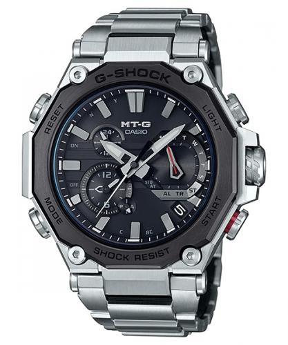Премиальные аналоговые ударопрочные часы CASIO G-SHOCK MTG-B2000D-1AER Dual Core Guard, Triple G Resist, сапфир, BLE, Solar.