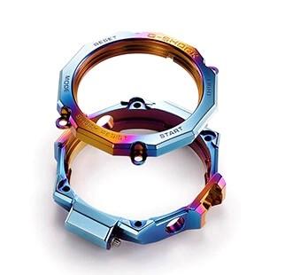 Радужный IP градиент безеля и корпуса часов G-SHOCK MTG-B2000PH-2AER  создает уникальный цветовой узор.