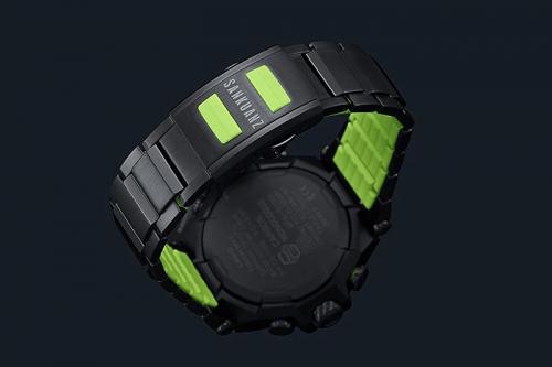 Логотип «Sankuanz» выгравирован на черной IP-black застежке из нержавеющей стали часов CASIO G-SHOCK MTG-B2000SKZ-1AER.