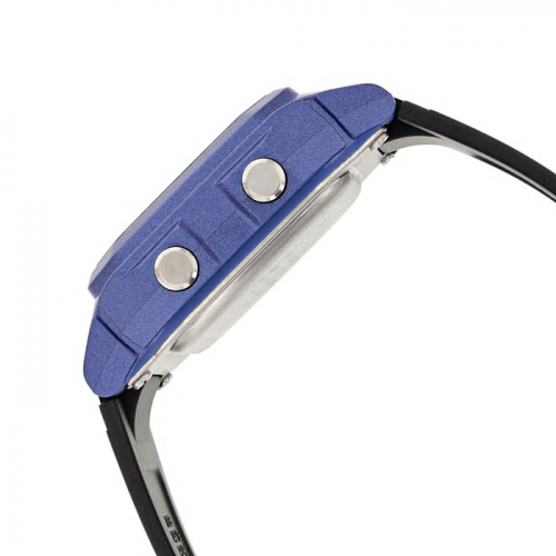 Полимерный корпус олдскульных наручных часов CASIO W-800HM-2AVEF выполнен в модном синем цвете.